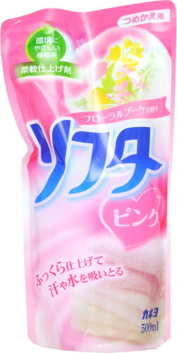 JAN 4901329280479 カネヨ 抗菌剤入りソフターピンク 詰替 500ml カネヨ石鹸株式会社 日用品雑貨・文房具・手芸 画像