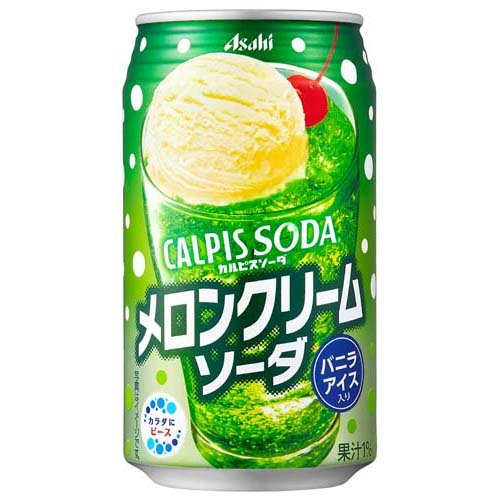 JAN 4901340064331 アサヒ飲料 カルピスソーダメロクリ缶３５０ アサヒ飲料株式会社 水・ソフトドリンク 画像