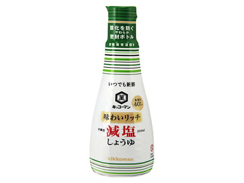 JAN 4901515122651 キッコーマン いつでも新鮮　味わいリッチ減塩しょうゆ　２００ＭＬ キッコーマン食品株式会社 食品 画像