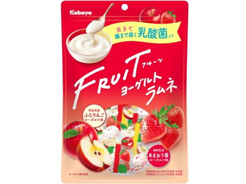 JAN 4901550151050 カバヤ FRUITヨーグルトラムネ 苺&りんご 51g カバヤ食品株式会社 スイーツ・お菓子 画像