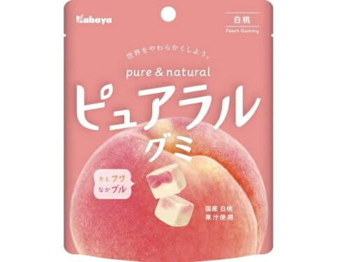 JAN 4901550269427 カバヤ ピュアラルグミ 白桃 58g カバヤ食品株式会社 スイーツ・お菓子 画像