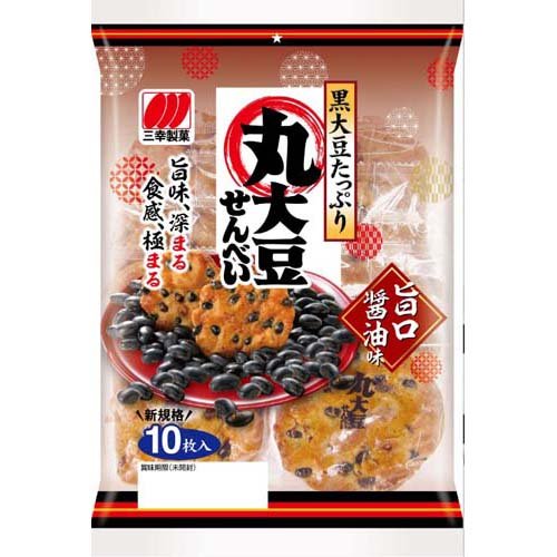 JAN 4901626036564 丸大豆せんべい 旨口醤油味(10枚入) 三幸製菓株式会社 スイーツ・お菓子 画像