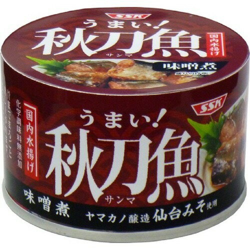JAN 4901688111438 SSK うまい！秋刀魚 味噌煮(150g) 清水食品株式会社 食品 画像