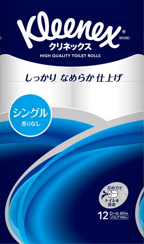 JAN 4901750182656 クリネックス トイレットティシュー シングル(60m*12ロール) 日本製紙クレシア株式会社 日用品雑貨・文房具・手芸 画像