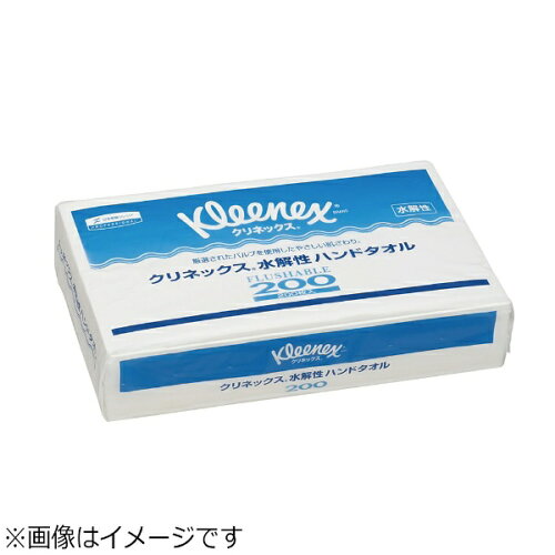 JAN 4901750364007 クリネックス 水解性ハンドタオル 200 日本製紙クレシア株式会社 日用品雑貨・文房具・手芸 画像