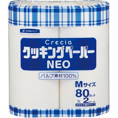 JAN 4901750387303 クレシア クッキングペーパー NEO Mサイズ 80カット(2ロール) 日本製紙クレシア株式会社 日用品雑貨・文房具・手芸 画像