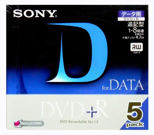 JAN 4901780918232 SONY 1回記録データ用 DVD＋R 5DPR47G ソニーグループ株式会社 TV・オーディオ・カメラ 画像