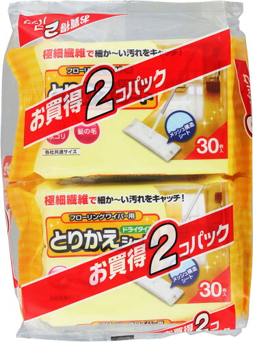 JAN 4901933040919 フローリングワイパー用 とりかえキレイシート(30枚入*2パック) 大三株式会社 日用品雑貨・文房具・手芸 画像