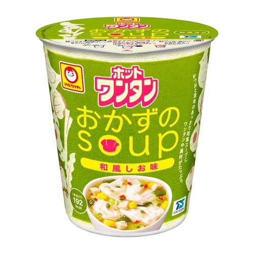 JAN 4901990052559 ホットワンタン おかずのスープ ケース(39g×12食) 東洋水産株式会社 食品 画像