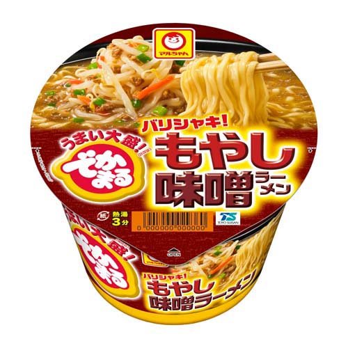 JAN 4901990372657 マルちゃん でかまる バリシャキ!もやし味噌ラーメン 161g 東洋水産株式会社 食品 画像