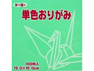 JAN 4902031289507 トーヨー 単色おりがみ 15cm うす緑 株式会社トーヨー 日用品雑貨・文房具・手芸 画像