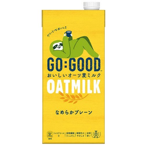 JAN 4902102143370 GO：GOOD おいしいオーツ麦ミルク なめらかプレーン(1000ml*6本入) 日本コカ・コーラ株式会社 水・ソフトドリンク 画像