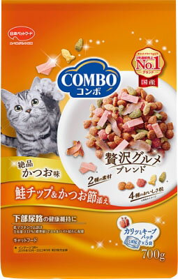 JAN 4902112043172 コンボ 猫下部尿路の健康維持 かつお味・鮭チップ・かつお節添え(140g*5袋入) 日本ペットフード株式会社 ペット・ペットグッズ 画像