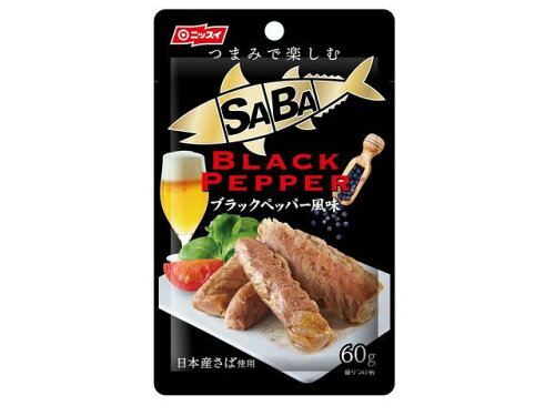 JAN 4902150130124 日本水産 つまみで楽しむさば　ブラックペッパー風味　６０ｇ 日本水産株式会社 食品 画像