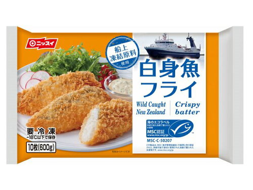 JAN 4902150738085 日本水産 ＭＳＣ笹形白身魚フライＮＺ６０袋入り１０枚６００ｇ 株式会社ニッスイ 食品 画像