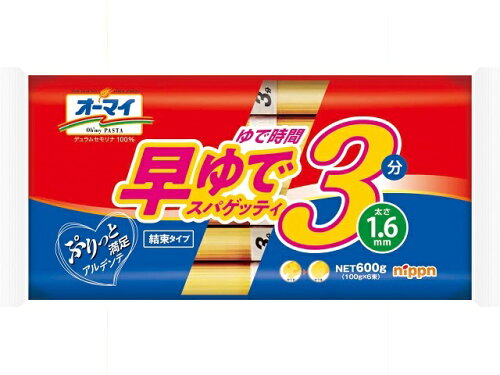 JAN 4902170255371 ニップン オーマイ　早ゆでスパ１．６結束タイプ　６００ｇ 株式会社ニップン 食品 画像