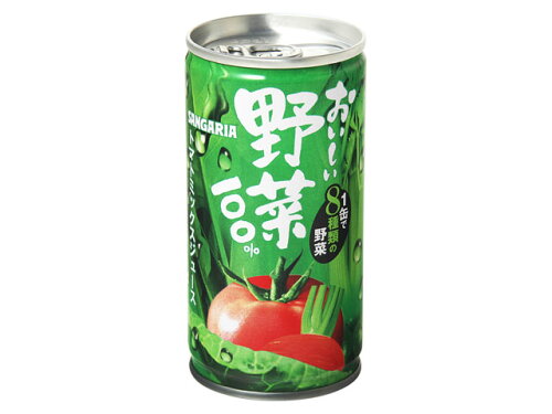 JAN 4902179010544 サンガリア おいしい野菜100% 缶 190g 株式会社日本サンガリアベバレッジカンパニー 水・ソフトドリンク 画像