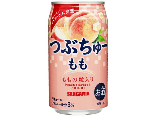 JAN 4902179023384 サンガリア つぶちゅー もも 缶 340ml 株式会社日本サンガリアベバレッジカンパニー ビール・洋酒 画像