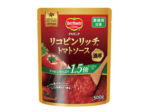 JAN 4902204001349 キッコーマン DEL リコピンリッチトマトソース 500g 日本デルモンテ株式会社 食品 画像