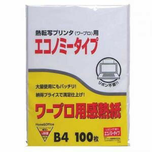 JAN 4902205577065 コーナン オリジナルワープロ用感熱紙 100枚入り B4 ナカバヤシ株式会社 パソコン・周辺機器 画像