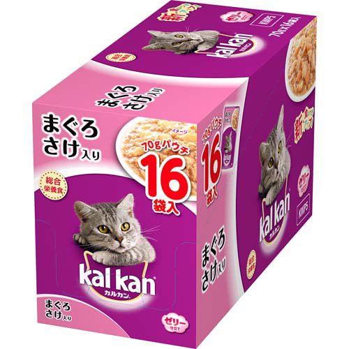 JAN 4902397798651 （ボール）カルカン パウチ １歳から　まぐろとさけ(70g*16コ入) マースジャパンリミテッド日本支社 ペット・ペットグッズ 画像