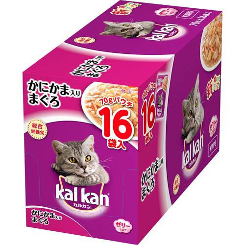 JAN 4902397798682 （ボール）カルカン パウチ １歳から　かにかま入りまぐろ(70g*16コ入) マースジャパンリミテッド日本支社 ペット・ペットグッズ 画像