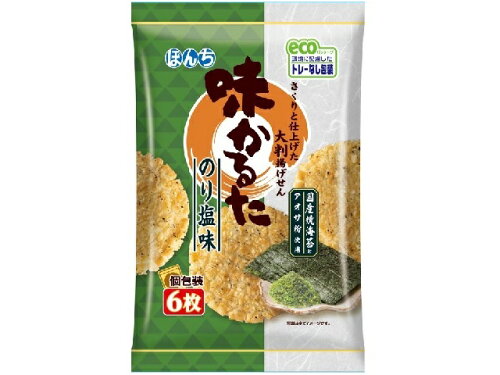 JAN 4902450251338 ぼんち 味かるた のり塩味 6枚 ぼんち株式会社 スイーツ・お菓子 画像