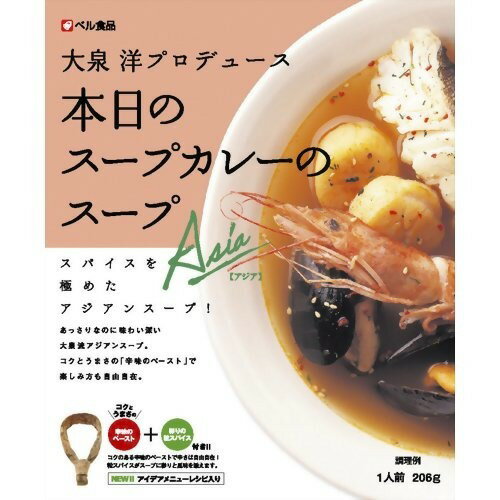 JAN 4902504152222 大泉洋プロデュース 本日のスープカレーのスープ アジア(1人前) ベル食品株式会社 食品 画像