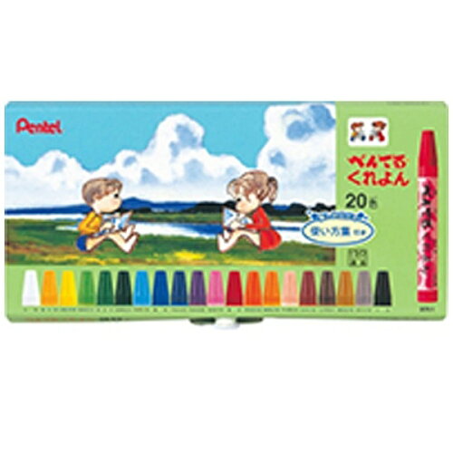 JAN 4902506226525 ぺんてる くれよん PTCR-20色 ぺんてる株式会社 日用品雑貨・文房具・手芸 画像