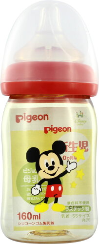 JAN 4902508003476 ピジョン 母乳実感哺乳びん プラスチック 160ml ミッキー柄(1コ入) ピジョン株式会社 キッズ・ベビー・マタニティ 画像