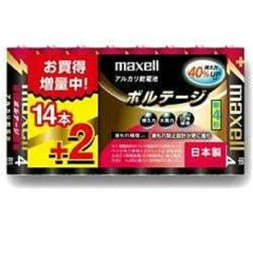 JAN 4902580187736 maxell アルカリ乾電池単4形 LR03(T) 14P+2 マクセル株式会社 家電 画像