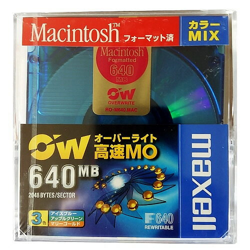 JAN 4902580318093 maxell MOディスク RO-M640.MAC(MIX)B3P マクセル株式会社 パソコン・周辺機器 画像