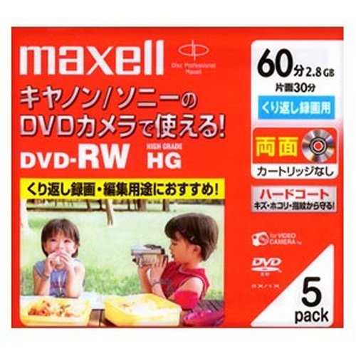 JAN 4902580503918 maxell ビデオカメラ用 DVD-RW DRW60HG.1P5S A マクセル株式会社 TV・オーディオ・カメラ 画像