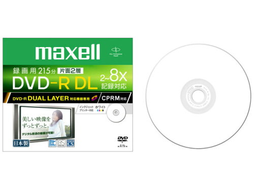 JAN 4902580506605 maxell マクセル 録画用DVD-R DL 215分 DRD215PWB.1P A マクセル株式会社 TV・オーディオ・カメラ 画像