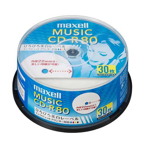 JAN 4902580514631 maxell 音楽用CD-R CDRA80WP.30SP マクセル株式会社 TV・オーディオ・カメラ 画像