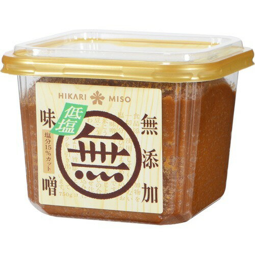 JAN 4902663009696 マル無 無添加味噌 低塩(750g) ひかり味噌株式会社 食品 画像