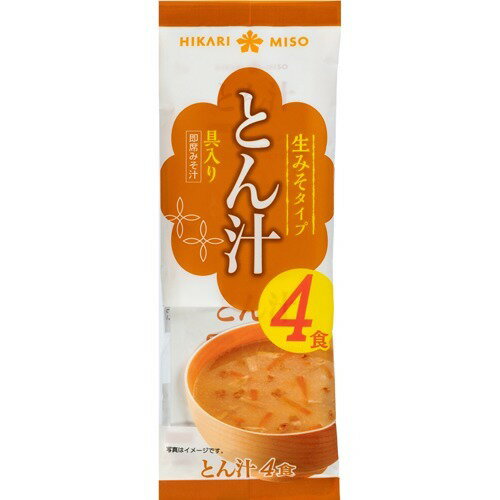 JAN 4902663010524 ひかり味噌 即席生みそ汁 とん汁(4食入) ひかり味噌株式会社 食品 画像