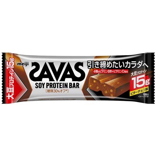 JAN 4902777313818 明治 ザバス ソイプロテインバー ビターチョコ味 44g 株式会社明治 ダイエット・健康 画像