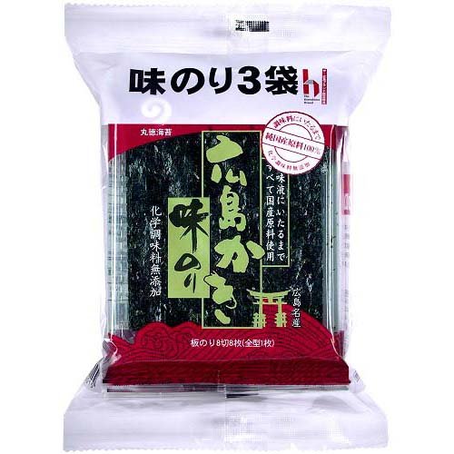 JAN 4902799356015 広島かき 味のり(8切8枚*3袋入) 丸徳海苔株式会社 食品 画像