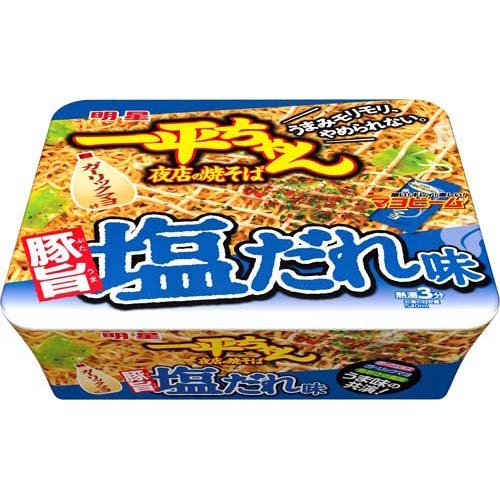 JAN 4902881436120 一平ちゃん 夜店の焼そば  豚旨塩だれ味(12コ入) 明星食品株式会社 食品 画像