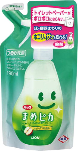 JAN 4903301118336 ルック まめピカ トイレのふき取りクリーナー つめかえ用(190ml) ライオン株式会社 日用品雑貨・文房具・手芸 画像