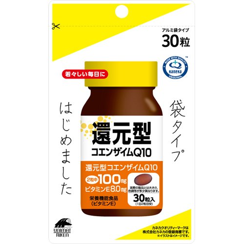 JAN 4903361681368 ユニマットリケン 還元型コエンザイムQ10(30粒入) 株式会社ユニマットリケン ダイエット・健康 画像