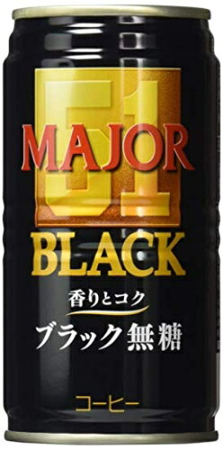 JAN 4904003025762 ヒルス メジャー 香りとコク ブラック 無糖 缶 185g 日本ヒルスコーヒー株式会社 水・ソフトドリンク 画像