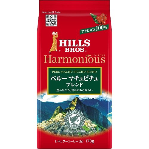 JAN 4904003025823 ヒルス ハーモニアス ペルーマチュピチュブレンド(170g) 日本ヒルスコーヒー株式会社 水・ソフトドリンク 画像