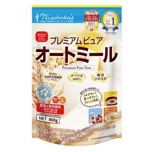 JAN 4904075002210 日本食品製造 プレミアムピュアオートミール 800g 日本食品製造合資会社 食品 画像