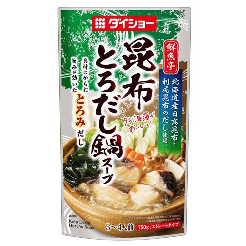 JAN 4904621140212 ダイショー 鮮魚亭 昆布とろだし鍋スープ 750g 株式会社ダイショー 食品 画像