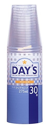 JAN 4904681633419 デイズ クリアカップ 275ml(30コ入) 大和物産株式会社 キッチン用品・食器・調理器具 画像