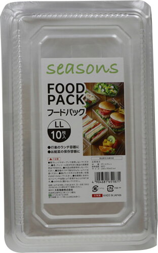 JAN 4904681651871 SEASONSフードパックLL10枚入 大和物産株式会社 キッチン用品・食器・調理器具 画像