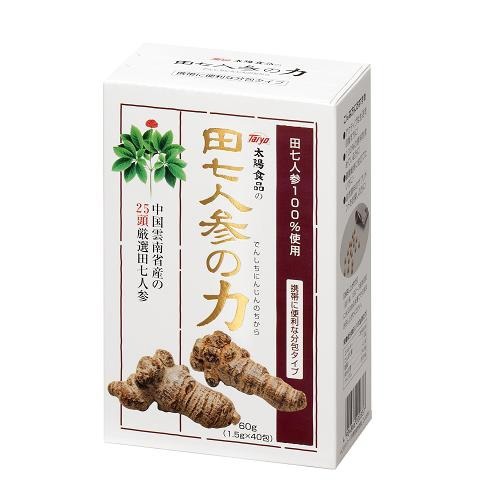 JAN 4904866200337 太陽食品 田七人参の力 粒(1.5g*40包) 太陽食品株式会社 ダイエット・健康 画像