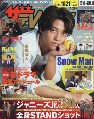 JAN 4910220831024 週刊 ザテレビジョン宮城福島版 2022年 10/21号 雑誌 /KADOKAWA 本・雑誌・コミック 画像